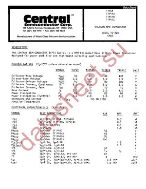 TIP41A datasheet  